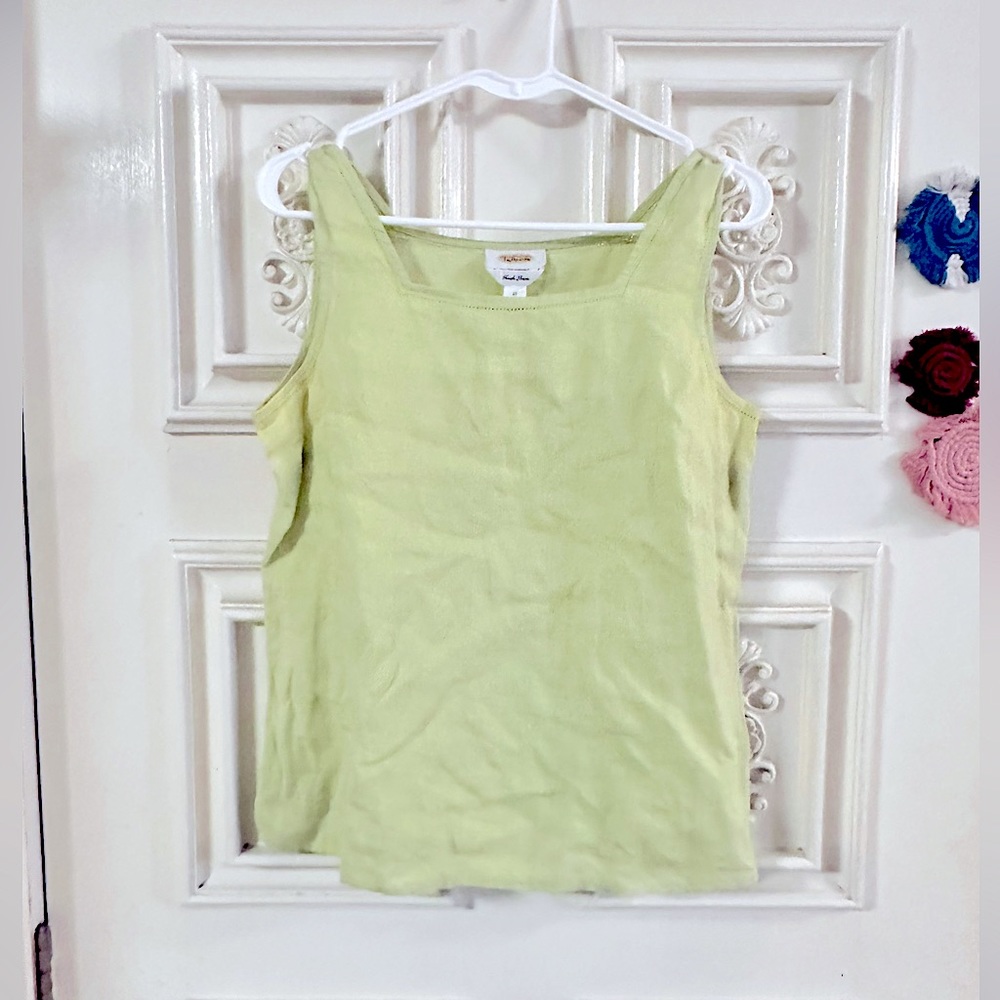 NWOT: Womenโs 2pc Linen Tank Top+Button Down Blouse๐Lightweight Dressy Casual - Picture 10 of 16